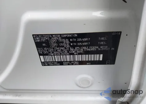 2014 Toyota Rav4 Xle z USA, uszkodzony, nr VIN JTMWFREV4EJ022585